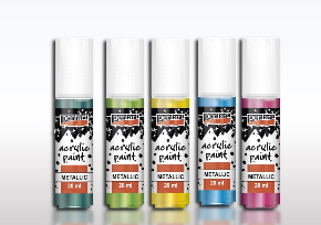 Metāliskās akrila krāsas, 20 ml