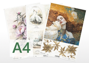 Rīsa dekupāžas papīrs, A4