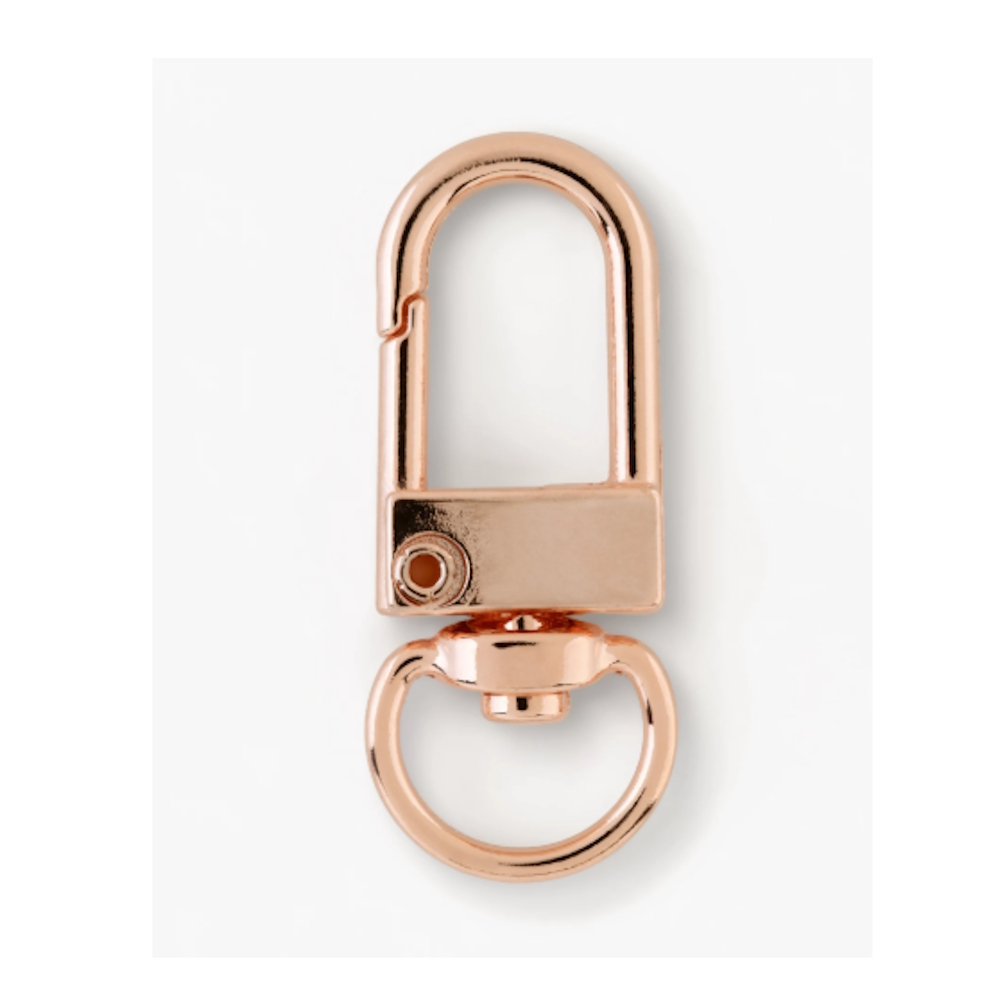 Snap hooks 1.2x3.3cm 4 pcs rose gold | HobbySet