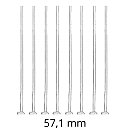 Furnitūra rotaslietām "Headpin", D:0.29mm x 57.1mm, 10 gab., sudraba tonis
