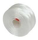 Neilona diegs pērļošanai "Tex 35", plakans, D: 0.09mm, 68.5m, balts