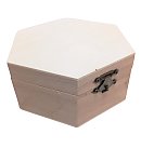 Koka lādīte, sešstūra, 13x13x6.6 cm