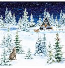 Scrapbooking paper collection "Country winter", 20x20cm, 200g/ m2, 10 double-sided sheets, ZS