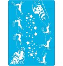 Trafarets "Santa Claus with gifts", (202), 15x20cm, ZS