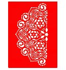 Trafarets "Knitted napkin" (#407), 15x20 cm