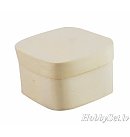 Koka skaidu kastīte ar noapaļotiem stūriem, 5x 5x3cm
