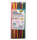 Hobby straws, length approx. 22 cm, 50 pcs, assorted colours