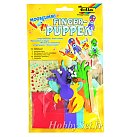 Radošais komplekts putugumijas pirkstiņleļļu izgatavošanai "Finger Puppets Kit-ZOO ANIMALS", 5 tēlu