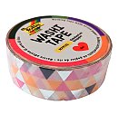 Dekoratīvā rīspapīra līmlente "Washi-Tape: HOTFOIL SILVER triangle", 15mm x 5m