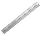 Alumīnija lineāls ar neslīdošu pamatni, 30cm