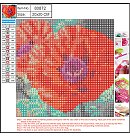 Diamond mosaic kit 5D "Poppy", 20x20cm
