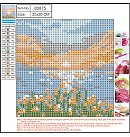 Diamond mosaic kit 5D "Sunset", 20x20cm