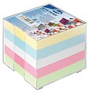 Бумажные листочки для заметок, 9х9см, 800 шт., 5 пастельных цветов + держатель
