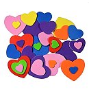 Putugumijas dekori "Heart mix", pašlīmējoši, 30 gab.