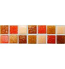 Stikla mozaīka “Joy glass”, 10x10mm, biezums 4mm, 200g (apm.290gab.), terakotas toņu maisījums