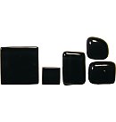 Neregulāras formas stikla mozaīka "Soft Glass", 200g (apm.140gab.), melna