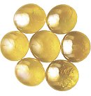 Stikla mozaīka "Nugget", D:15-20mm, 100g (apm. 20-25 gab.), zaigojoši dzeltena