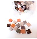 Stikla mozaīka “Joy Deluxe”, 10x10mm, biezums 4mm, 200g (apm. 290 gab.), terakotas toņu maisījums