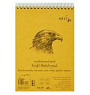 Skiču papīra bloknots "Authentic Kraft" ar spirāli un mikroperforāciju, 100% pārstrādāts kraftpapīrs, A5, 90 g/ m2, 60 lapas