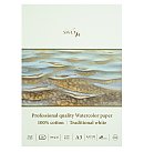 Profesionālas kvalitātes papīra bloks akvareļiem, 100% kokvilna, A3, 300 g/ m², 10 loksnes