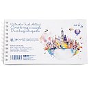 Akvareļu papīra bloknots "Travel Art book Watercolor" ar spirāli un mikroperforāciju, 150x280mm, 260 g/ m2, auksti presēts, 25 loksnes
