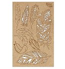 MDF dekoru komplekts "Lace-4, feathers", biezums 3 mm, plātnes izmērs 12.8x20cm