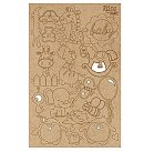 MDF dekoru komplekts "Children's motives-4", biezums 3 mm, plātnes izmērs 12.8x20cm