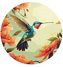 Набор для росписи по номерам "Colorful hummingbird", холст на подрамнике, D:39см