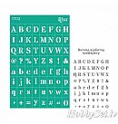 Trafarets "Background-Alphabets 1702", vairākkārt lietojams, pašlīmējošs, 13x20 cm