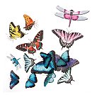 Uzlīmes caurspīdīgas "Butterflies", PVC, loksnes izmērs 18x10cm, 15 gab.