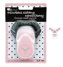Motīvu caurumotājs stūrim "HEARTS", motīva izmērs D:2.5cm, papīram no 80-220g/ m2