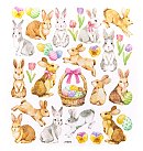 Mirdzošas uzlīmes "Easter bunnies", 29 gab.