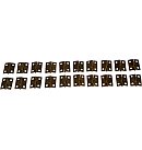 Metāla eņģes, 18x14 mm, 20 gab., bronzas tonis