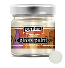 Metāliska krāsa stiklam, uz šķīdinātāja bāzes, 30ml,  perlamutra balta, Pentart