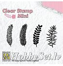 Silikona zīmogu komplekts "Clear stamps mini: Christmas branches-2", 57x26mm, 4 gab., ZS