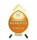 Ātri žūstošas tintes zīmogu spilventiņš "Memento Dew drops", uz ūdens bāzes, 2.5x3.5cm, podnieka mālu brūns
