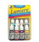 Metāliskas akrila krāsas "Lumiere Mini Exciter Pack" audumam, ādai, kokam, papīram, 8 x 14.79ml