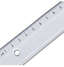 Caurspīdīgs plastmasas lineāls, 50cm