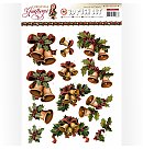 Izgrieztu motīvu loksne 3D atklātnēm "Amy Design - Christmas Greetings", A4, 1 loksne, ZS