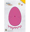 Formu izgriešanas trafaretu komplekts Multi Frame "Straight Egg shape", 10.9x7.3cm, 18gb, L