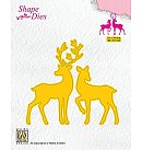 Formu izgriešanas trafaretu komplekts Shape Dies "Deer", 51x75mm/ 38x51mm, 2gb, ZS