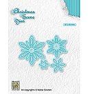 Formu izgriešanas trafaretu komplekts Chrismas Scene dies "Set of flowers", 67x52mm, 4gb, ZS