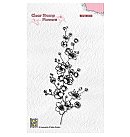 Silikona zīmogs Flowers "Blooming branch blossom", 63x140 mm