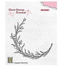 Silikona zīmogs Flowers "Blooming twig", 90x87 mm