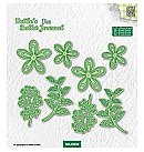 Formu izgriešanas trafaretu komplekts "Nellie's Bullet Journal dies - Flowers", apm. 2.7x2.8cm - 3.5x5.1cm, 8 gab.