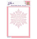Plastikāta trafarets "Snow crystal", paredzēts "mix-media" tehnikai, A6, ZS
