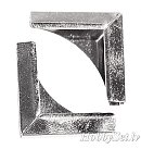 Metāla grāmatu stūrīši, 21x21mm, 4gab., sudraba tonis