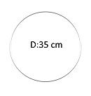 Metāla riņķis, ar pārklājumu, D:35cm, baltā krāsā