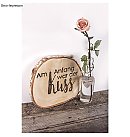 Birch wood slice, D:25-28cm, 2.5cm thick, 1 pc.