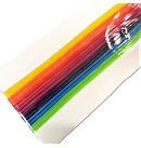 Vaska strēmelītes sveču dekorēšanai, 2mm x 23cm, 14 gb, varavīksnes krāsas